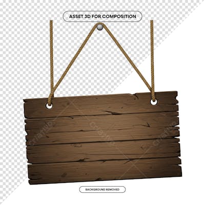 PLACA DE MADEIRA ELEMENTO 3D PARA COMPOSIÇÃO PNG SÃO JOÃO FESTA JUNINA SHOW EVENTO (38)