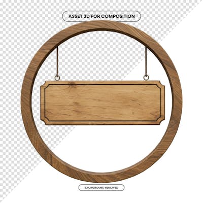 PLACA DE MADEIRA ELEMENTO 3D PARA COMPOSIÇÃO PNG SÃO JOÃO FESTA JUNINA SHOW EVENTO (201)