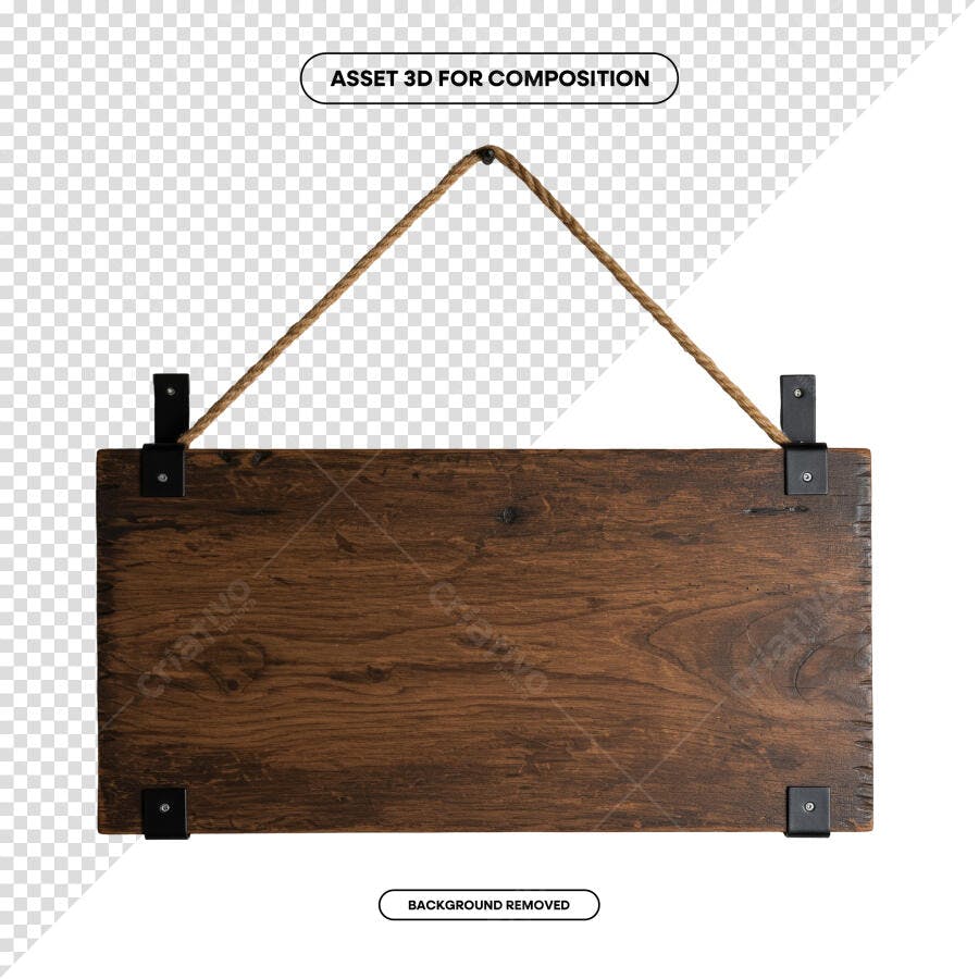 Placa de Madeira para Cardápio Restaurante PSD Editável