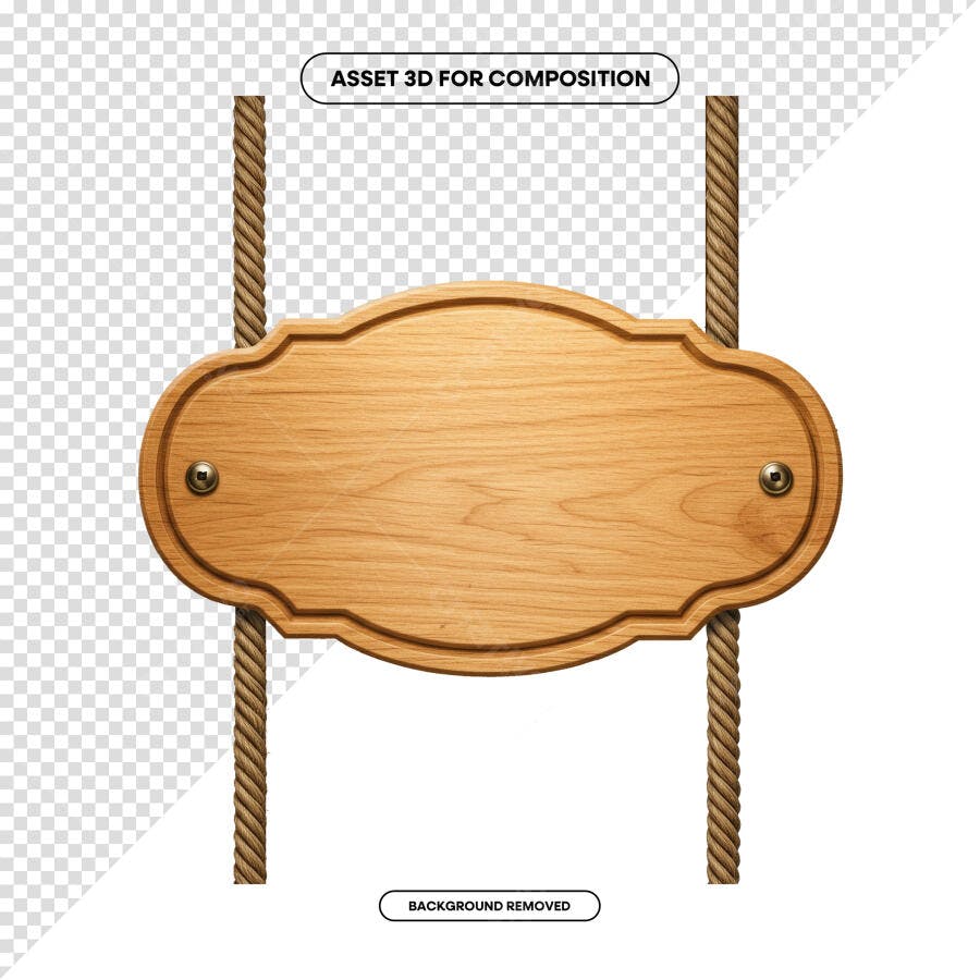 Placa de Madeira para Loja PSD Editável