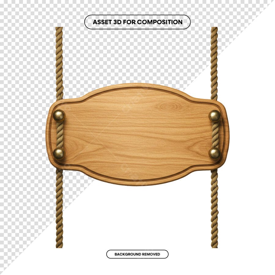 Placa de Madeira para Cardápio PSD Editável