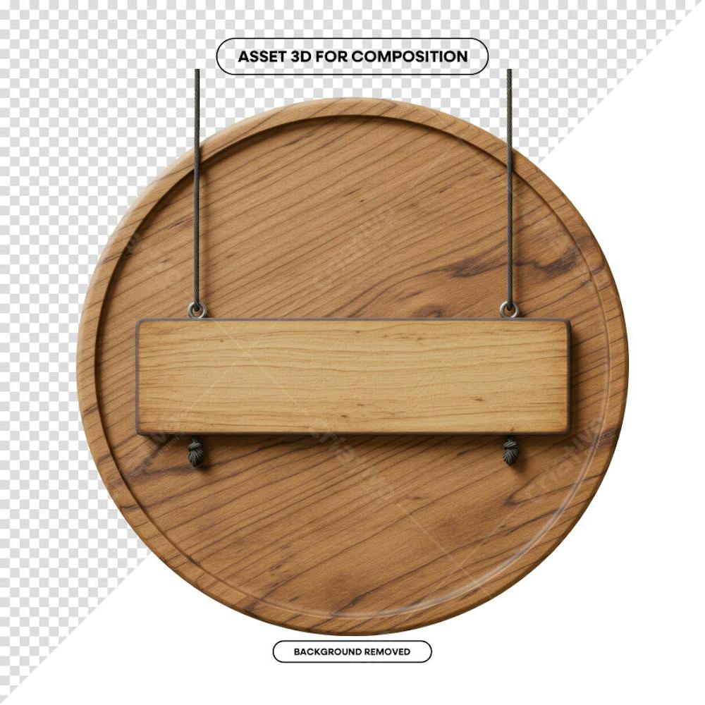 PLACA DE MADEIRA ELEMENTO 3D PARA COMPOSIÇÃO PNG SÃO JOÃO FESTA JUNINA SHOW EVENTO (199)
