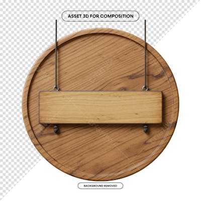 PLACA DE MADEIRA ELEMENTO 3D PARA COMPOSIÇÃO PNG SÃO JOÃO FESTA JUNINA SHOW EVENTO (199)
