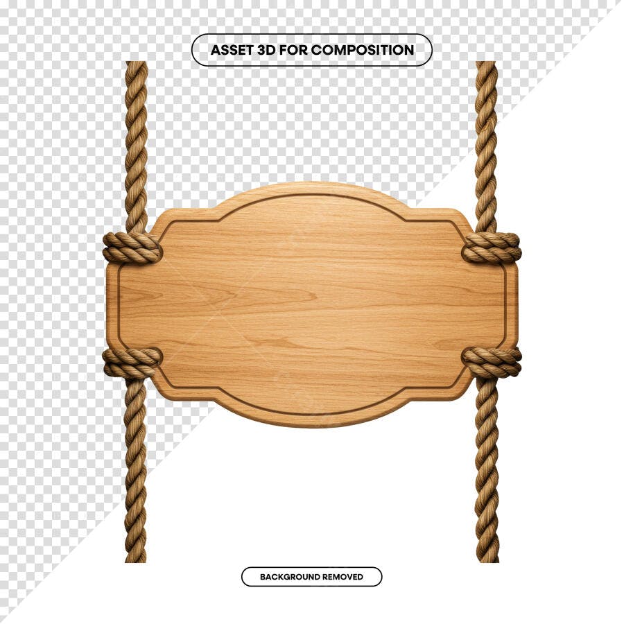 Placa de Madeira Rustica PSD Editável