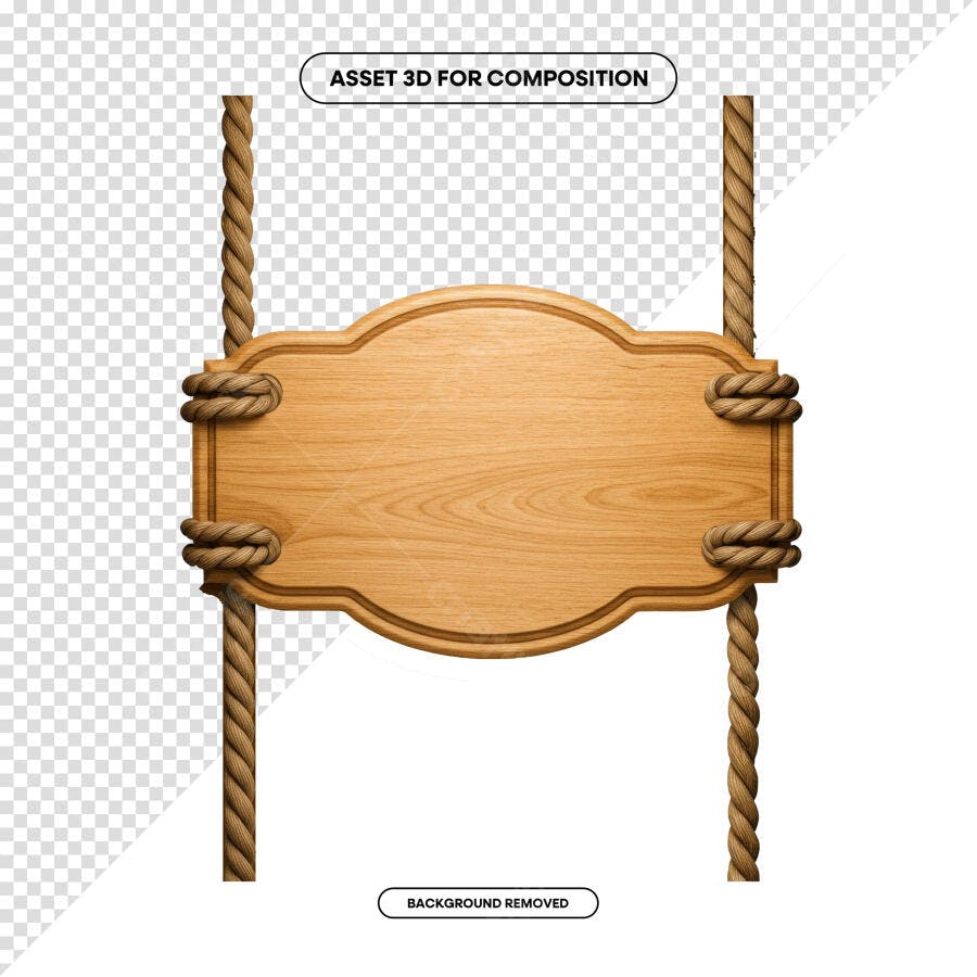 Placa de Madeira para Loja PSD Editável