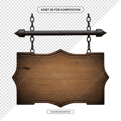 PLACA DE MADEIRA ELEMENTO 3D PARA COMPOSIÇÃO PNG SÃO JOÃO FESTA JUNINA SHOW EVENTO (214)