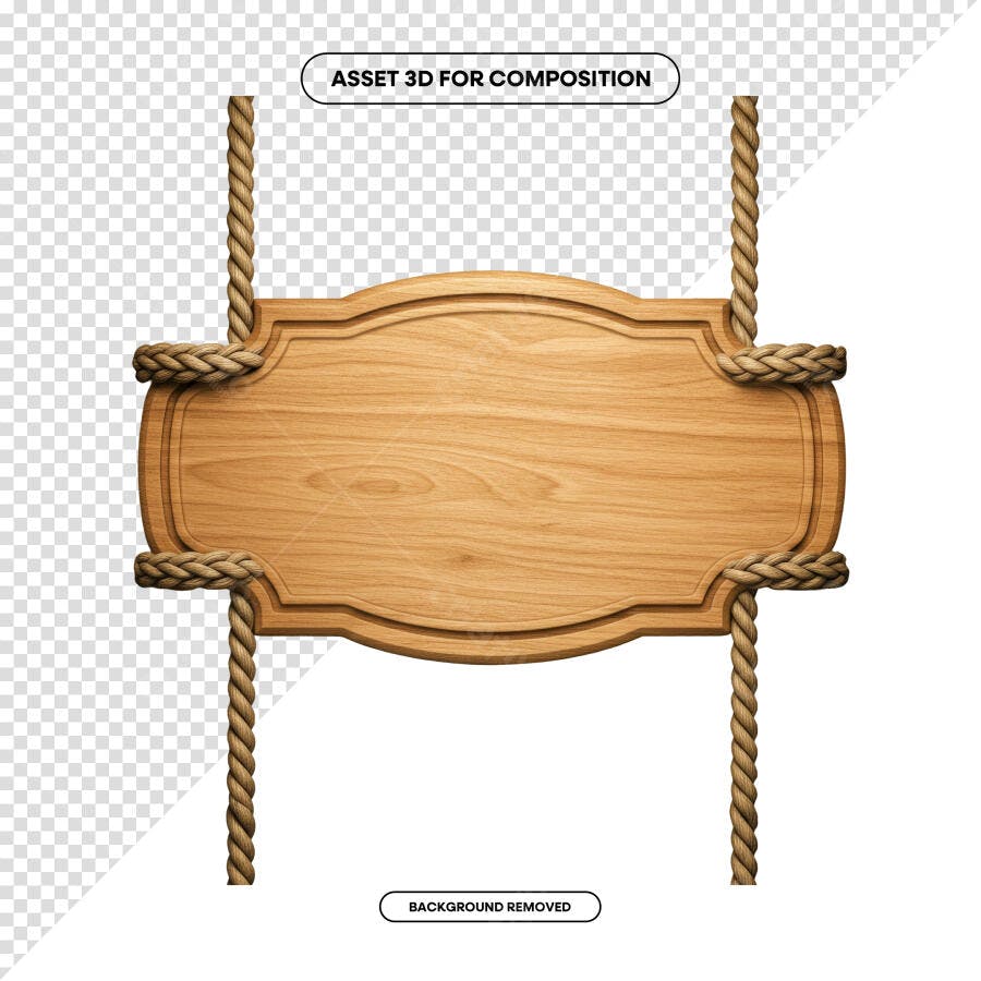 Placa de Madeira Rustica PSD Editável