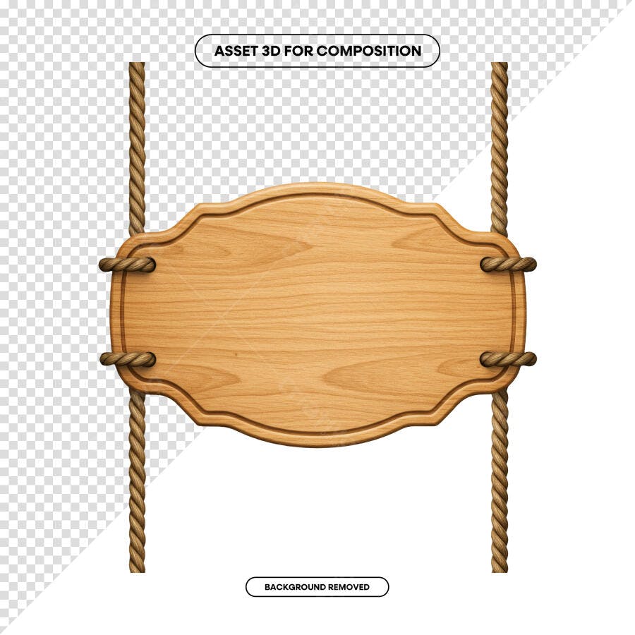 Placa de Madeira para Loja PSD Editável