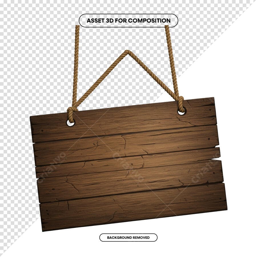 Placa de Madeira para Loja PSD Editável