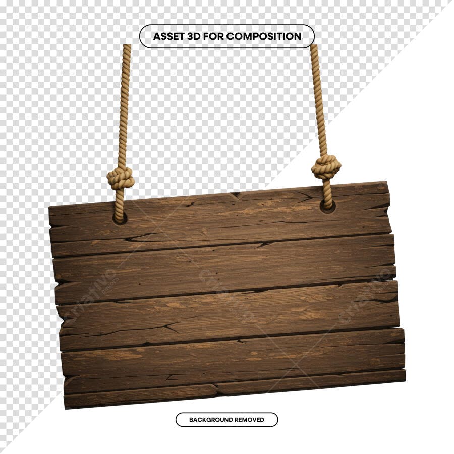 Placa de Madeira Rustica PSD Editável