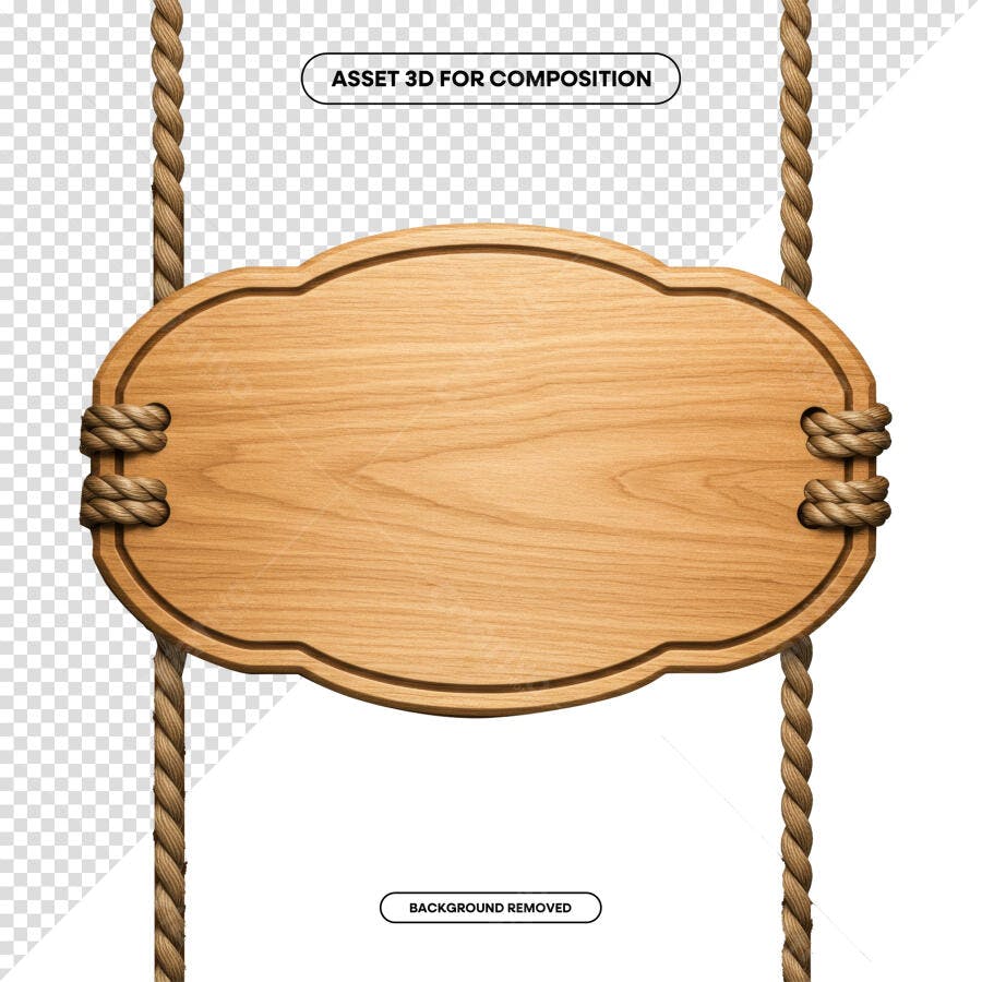 Placa de Madeira para Loja PSD Editável