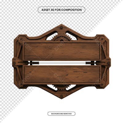 PLACA DE MADEIRA ELEMENTO 3D PARA COMPOSIÇÃO PNG SÃO JOÃO FESTA JUNINA SHOW EVENTO (215)