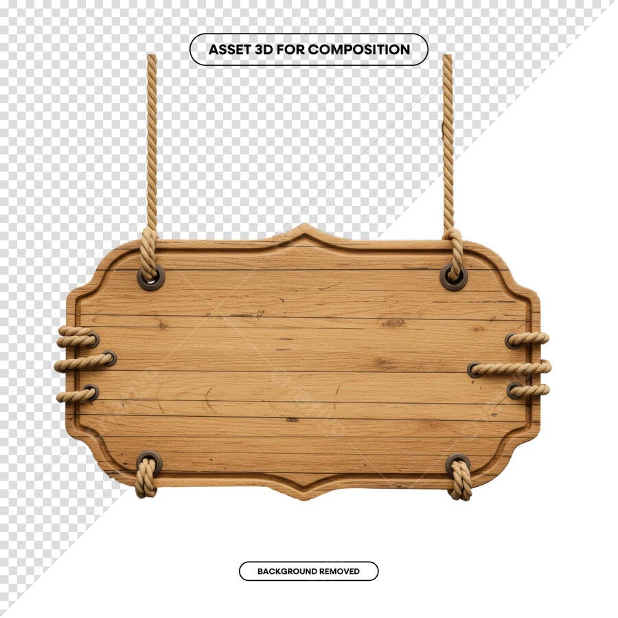 Placa de Madeira para Loja PSD Editável
