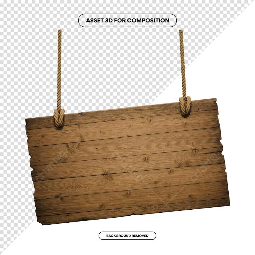 PLACA DE MADEIRA ELEMENTO 3D PARA COMPOSIÇÃO PNG SÃO JOÃO FESTA JUNINA SHOW EVENTO (158)
