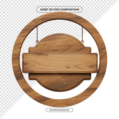 PLACA DE MADEIRA ELEMENTO 3D PARA COMPOSIÇÃO PNG SÃO JOÃO FESTA JUNINA SHOW EVENTO (195)