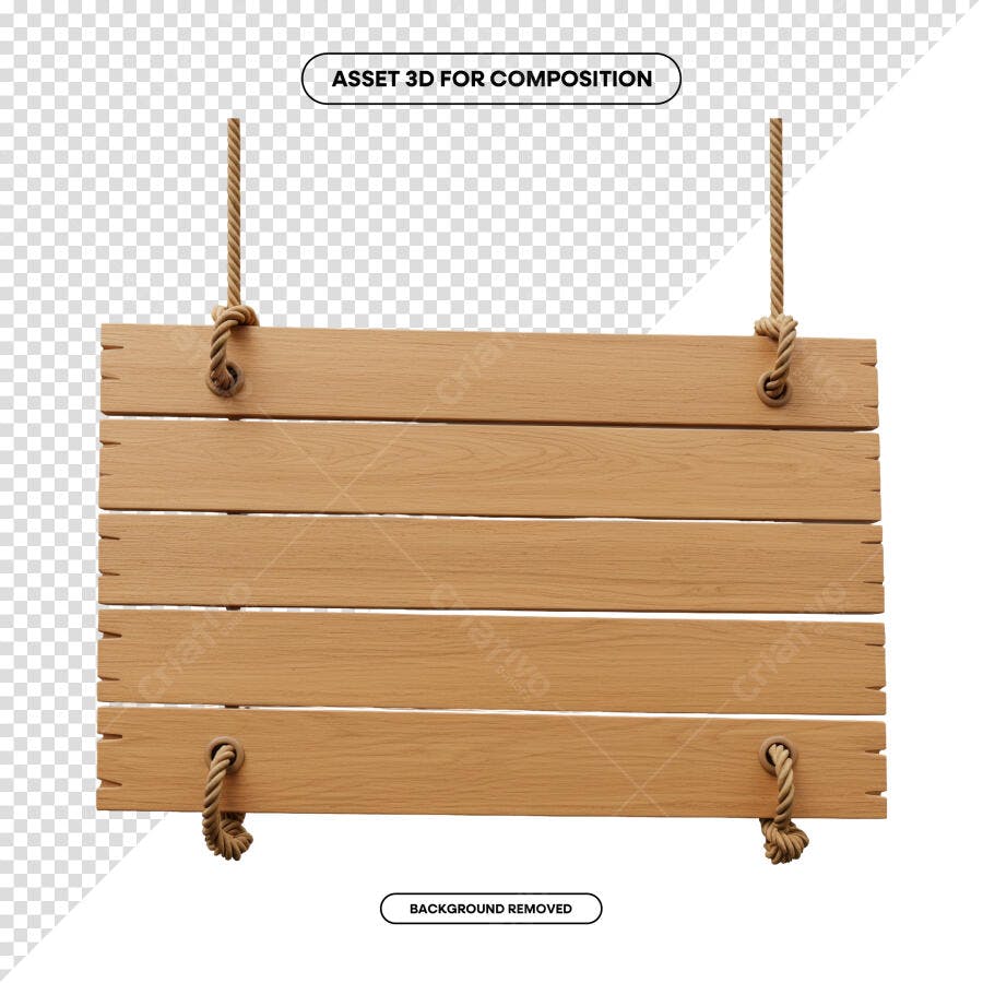 Placa de Madeira para Anúncio de Festa Junina PSD Editável
