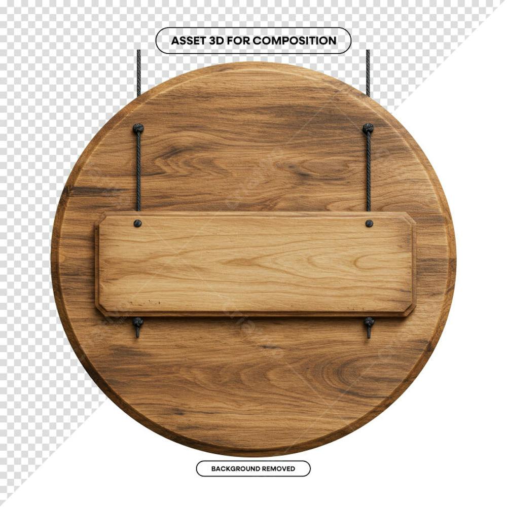 PLACA DE MADEIRA ELEMENTO 3D PARA COMPOSIÇÃO PNG SÃO JOÃO FESTA JUNINA SHOW EVENTO (204)