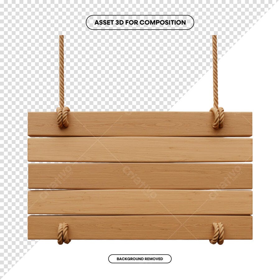 Placa de Madeira para Decoração Rustica PSD Editável
