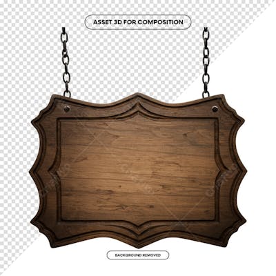 PLACA DE MADEIRA ELEMENTO 3D PARA COMPOSIÇÃO PNG SÃO JOÃO FESTA JUNINA SHOW EVENTO (212)