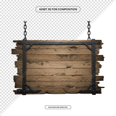 PLACA DE MADEIRA ELEMENTO 3D PARA COMPOSIÇÃO PNG SÃO JOÃO FESTA JUNINA SHOW EVENTO (240)