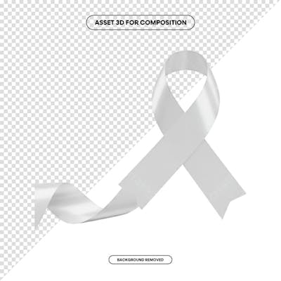 Laço Fita Faixa de composição campanha de saúde PNG 3D RENDER (6)