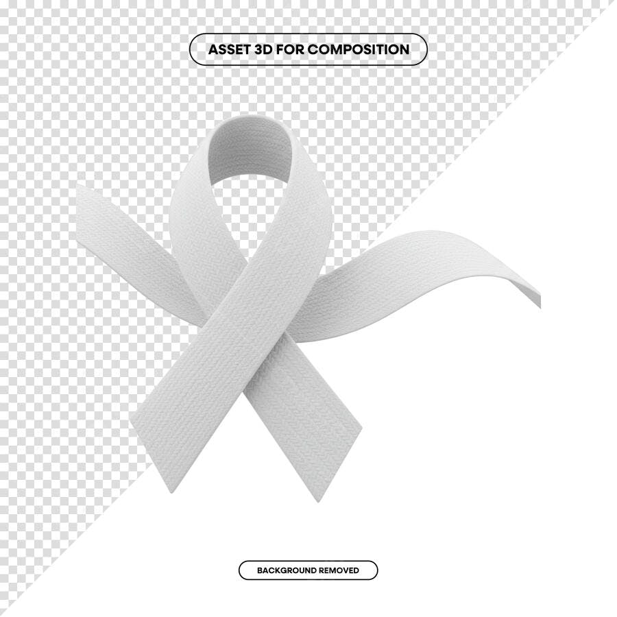Asset 3D Fita Branca para Campanhas PSD Editável