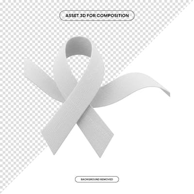 Laço Fita Faixa de composição campanha de saúde PNG 3D RENDER (10)