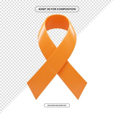 Laço Fita Faixa de composição campanha de saúde PNG 3D RENDER (52)