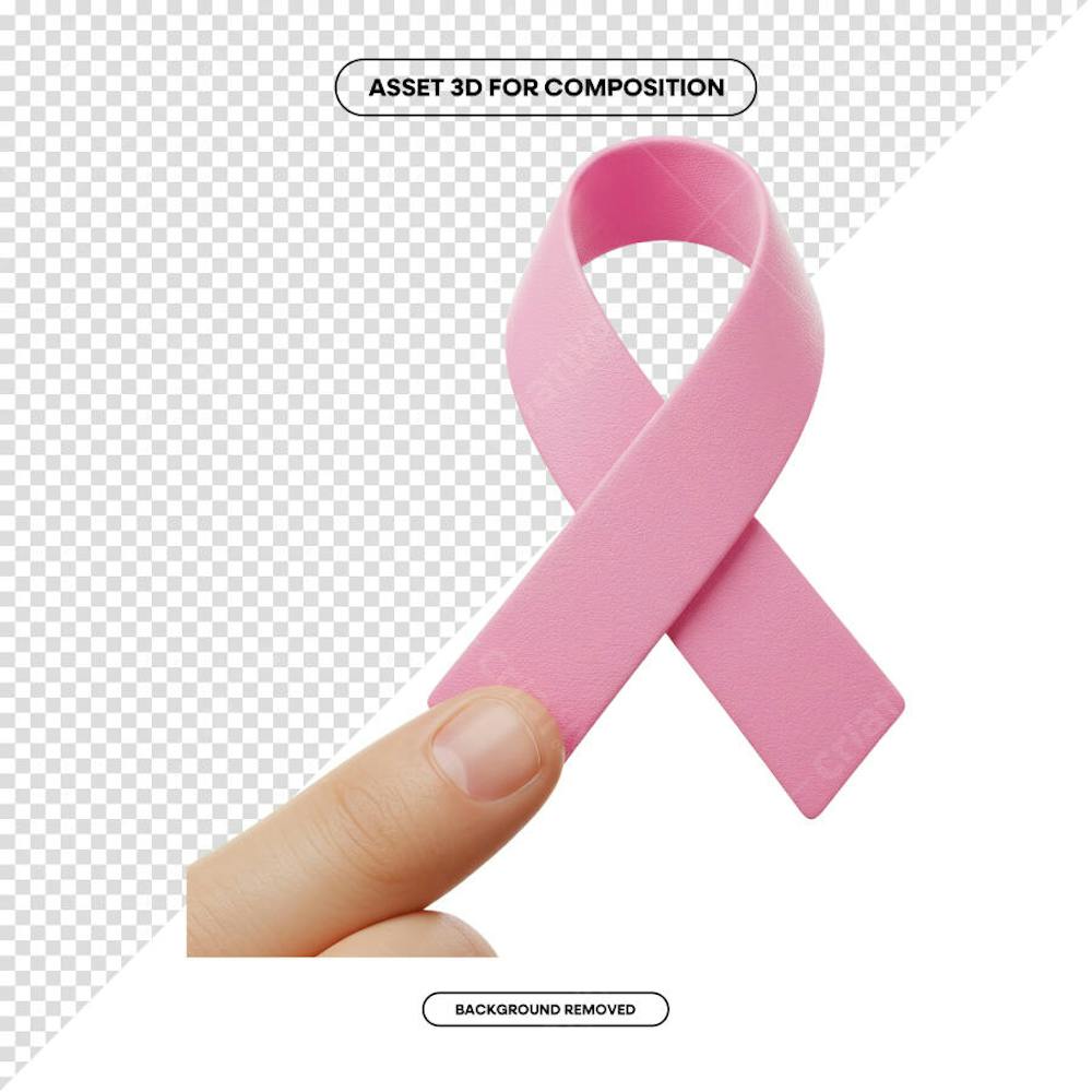 Laço Fita Faixa de composição campanha de saúde PNG 3D RENDER (76)
