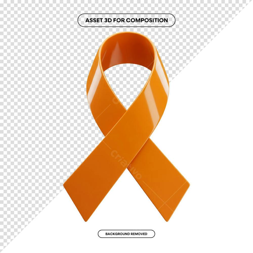 Laço Fita Faixa de composição campanha de saúde PNG 3D RENDER (88)