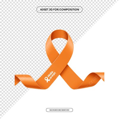 Laço Fita Faixa de composição campanha de saúde PNG 3D RENDER (155)