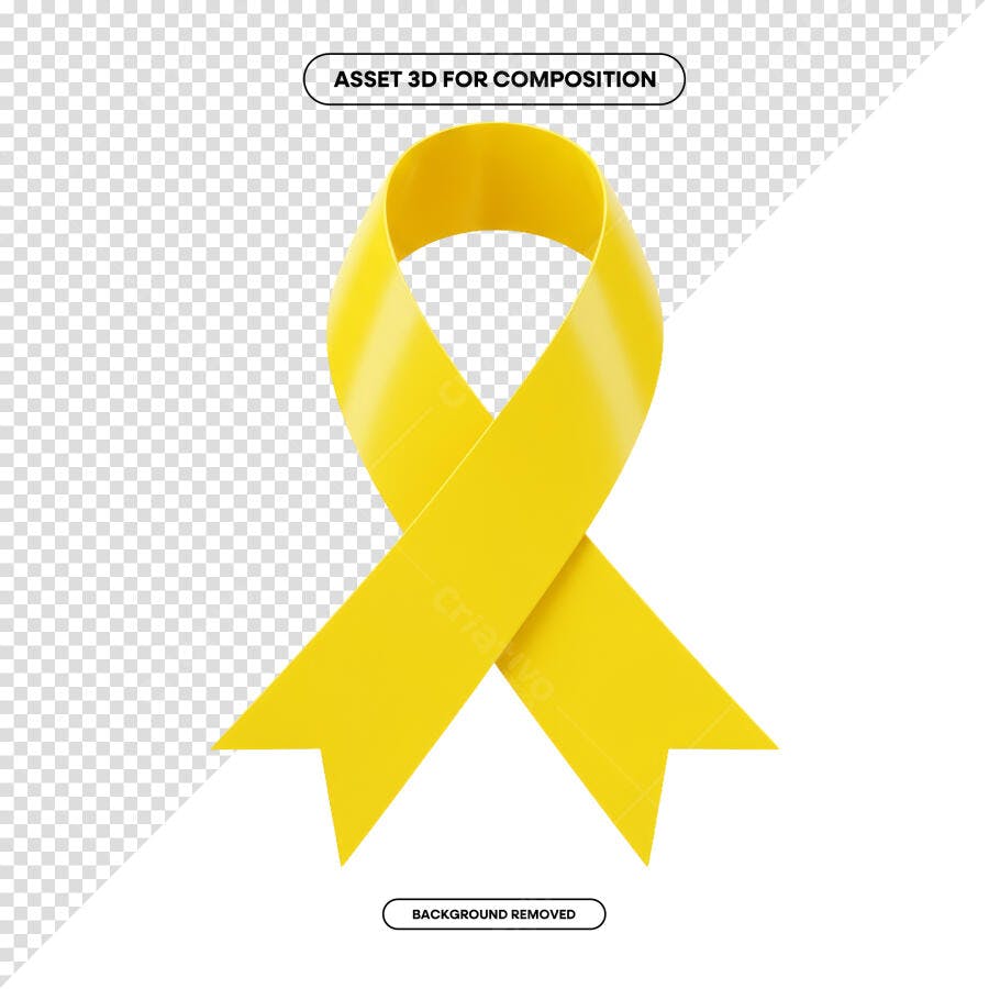 Fita Amarela para Setembro Amarelo PSD Editável