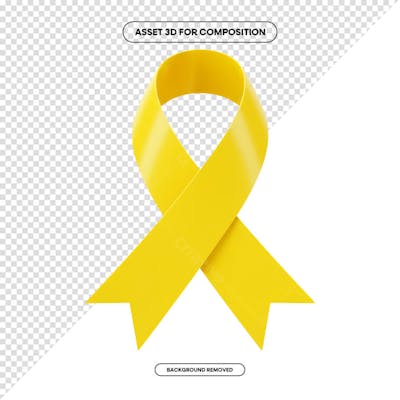 Laço Fita Faixa de composição campanha de saúde PNG 3D RENDER (183)