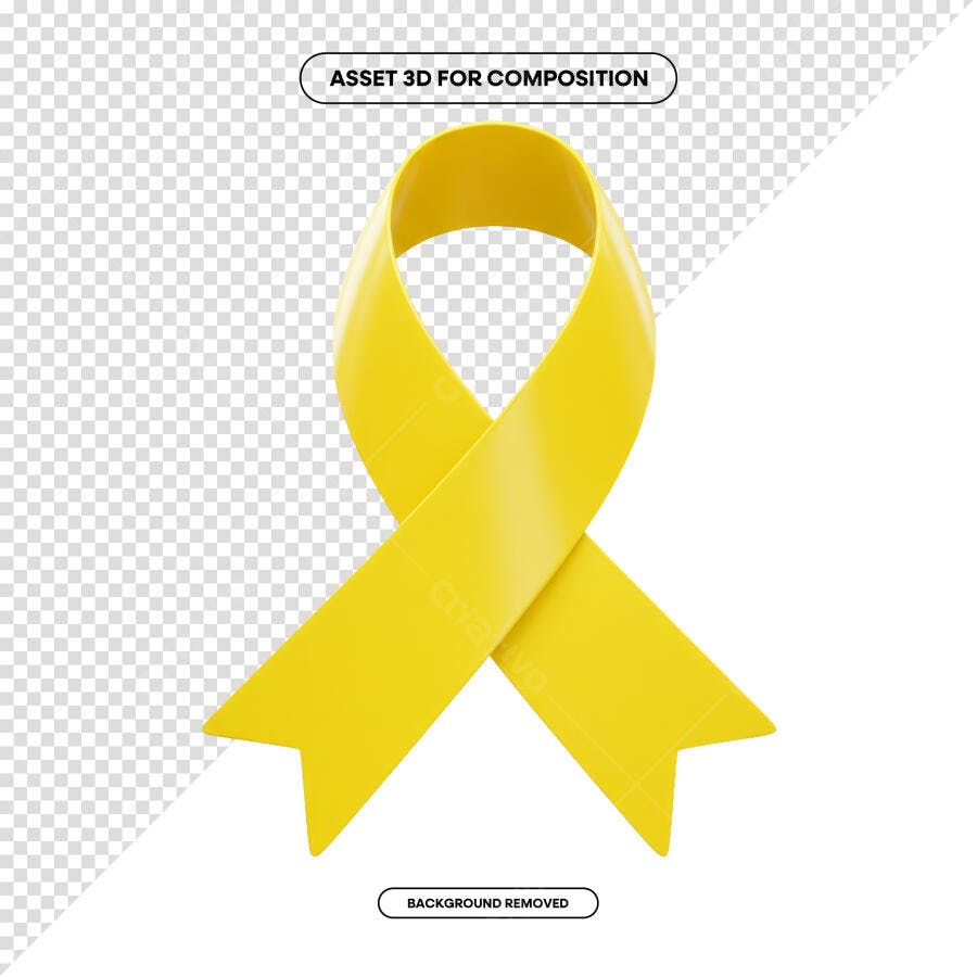 Fita Amarela para Setembro Amarelo PSD Editável