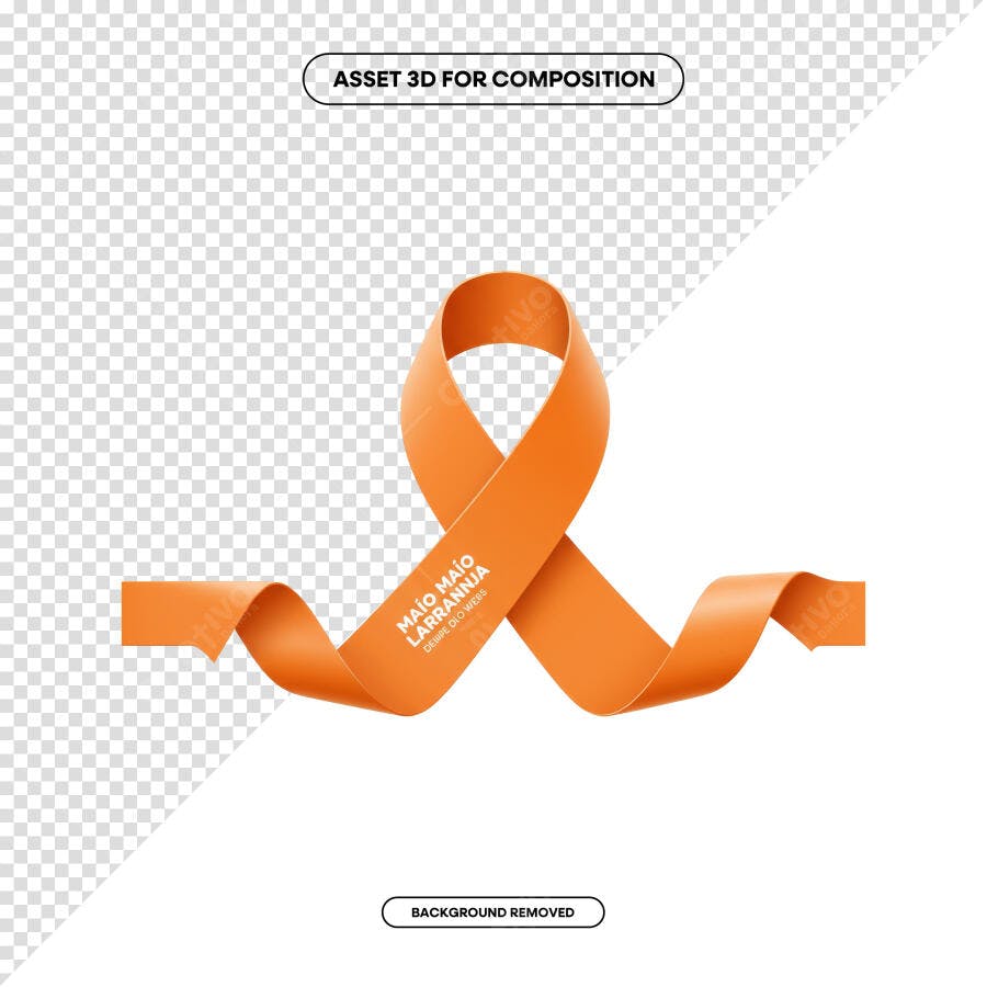 Fita PSD para o Maio Laranja PSD Editável