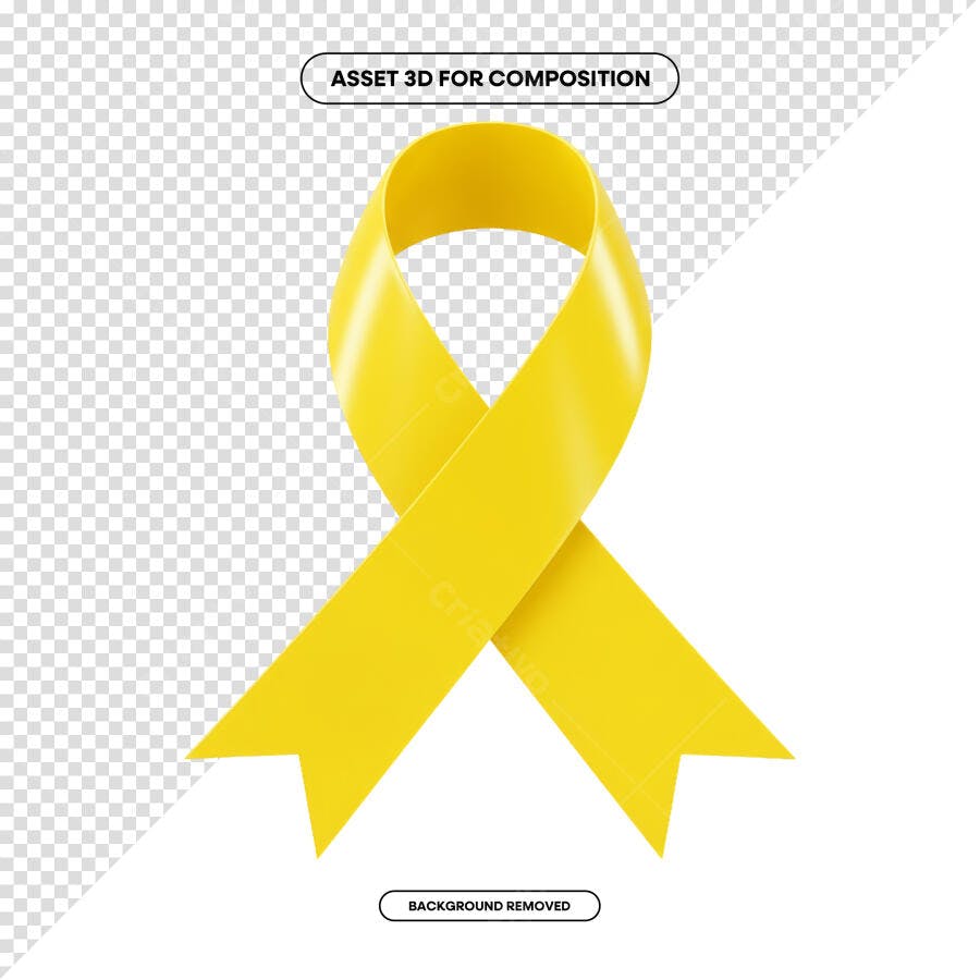 Recurso Gráfico Fita Amarela PSD Editável