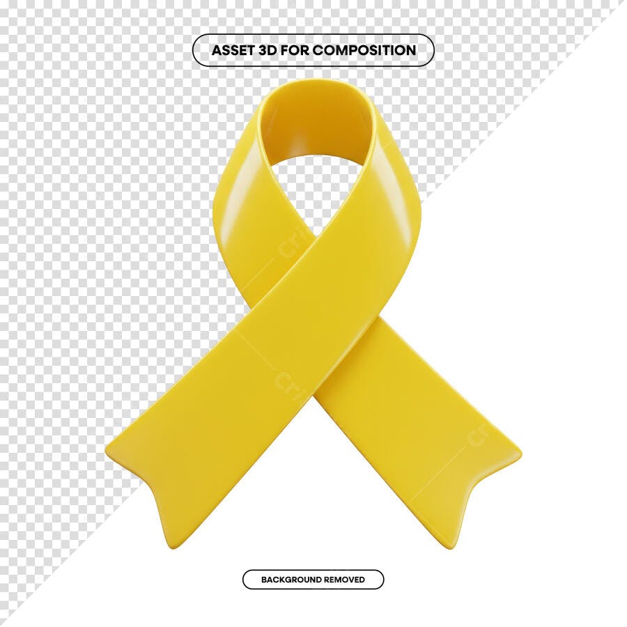 Fita Amarela para Setembro Amarelo PSD Editável