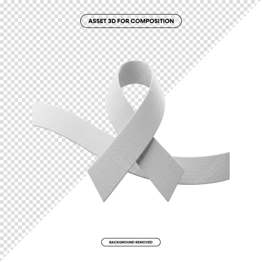 Asset 3D Fita Branca para Campanhas PSD Editável