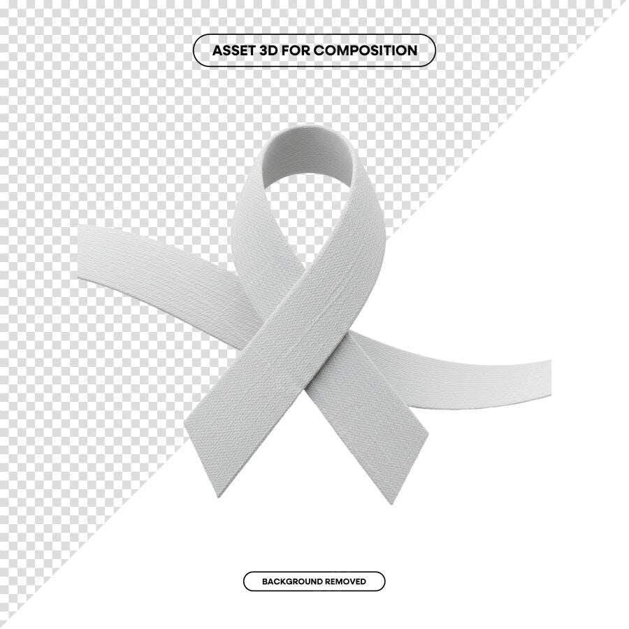Asset 3D Fita Branca PSD Editável