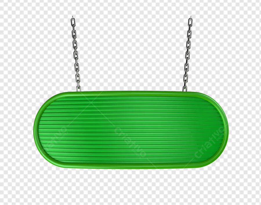Placa Suspensa Verde PSD Editável