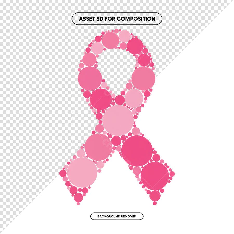 Fita Outubro Rosa PSD Editável