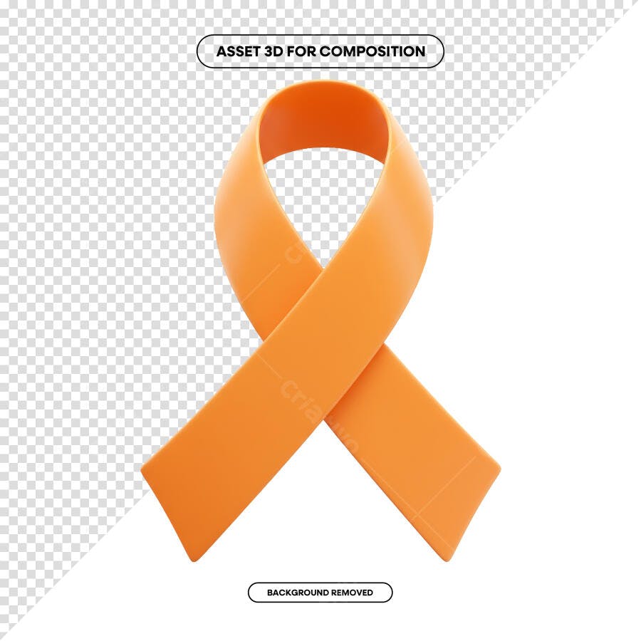 Imagem Fita Laranja PSD Editável