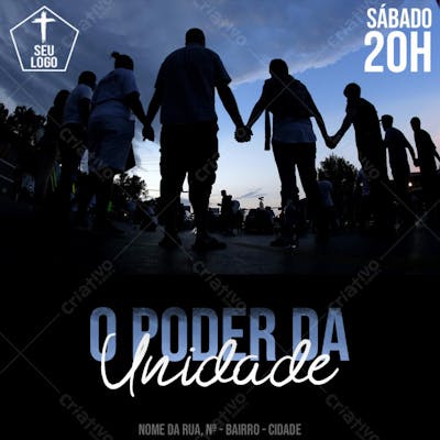 FLYER GOSPEL, CULTO, LOUVOR, ADORAÇÃO, JOVENS CRISTÃO, PSD (75)