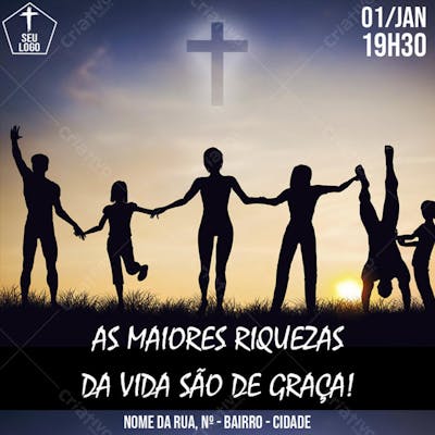 FLYER GOSPEL, CULTO, LOUVOR, ADORAÇÃO, JOVENS CRISTÃO, PSD (4)