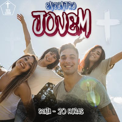 FLYER GOSPEL, CULTO, LOUVOR, ADORAÇÃO, JOVENS CRISTÃO, PSD (32)