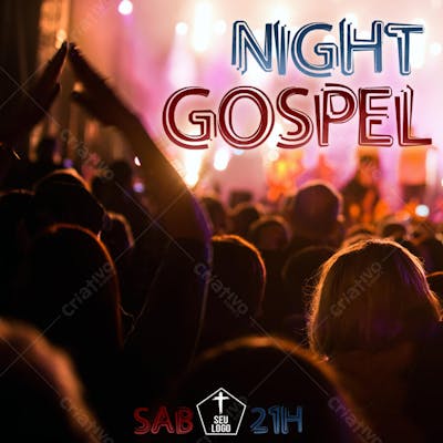 FLYER GOSPEL, CULTO, LOUVOR, ADORAÇÃO, JOVENS CRISTÃO, PSD (6)