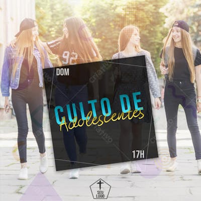 FLYER GOSPEL, CULTO, LOUVOR, ADORAÇÃO, JOVENS CRISTÃO, PSD (24)