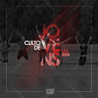FLYER GOSPEL, CULTO, LOUVOR, ADORAÇÃO, JOVENS CRISTÃO, PSD (15)
