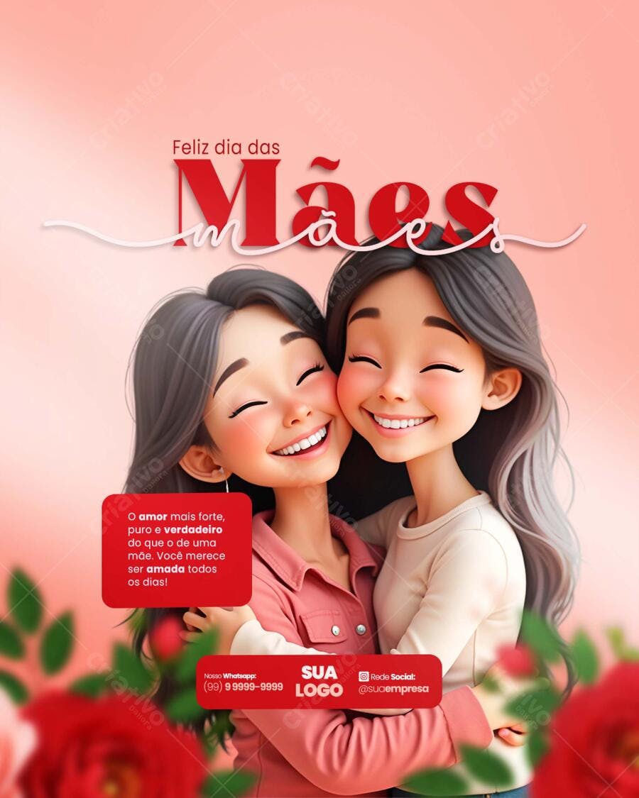 Postagem Dia das Mães PSD Editável