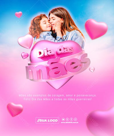 Feliz Dia das Mães Data Comemorativa Redes Sociais